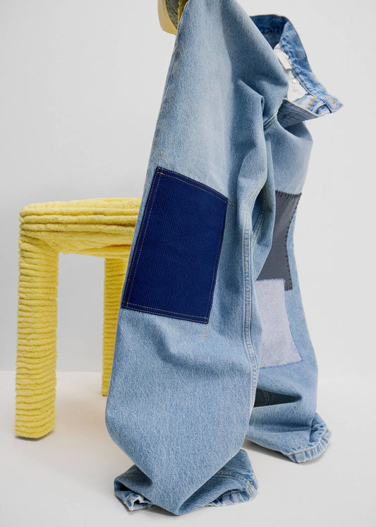 Zine Embroidered Patch Jeans